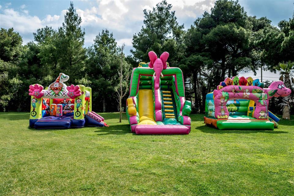 Elephant slide and Inflatable Dinosaur and Inflatable Circus