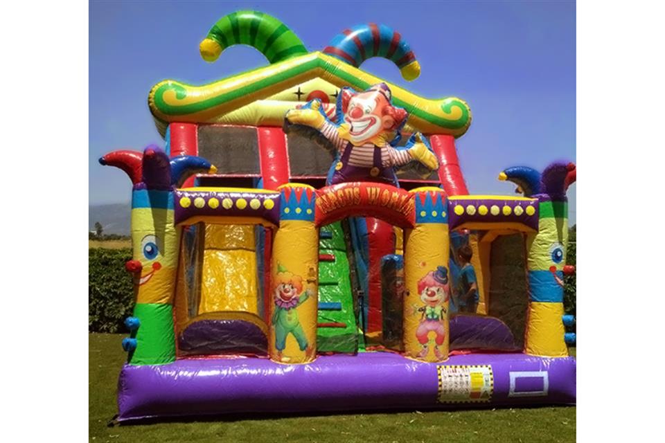 Double Inflatable slide Clown by airgame