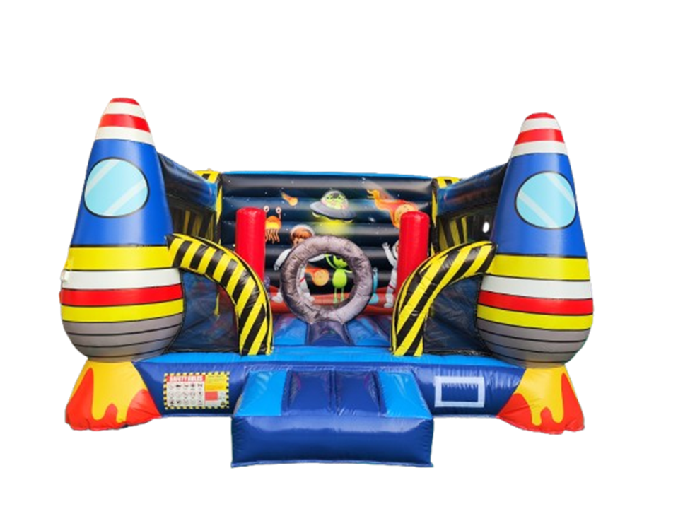 Space themed inflatable bouncer by Air Game